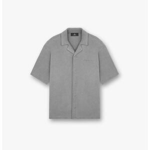 Represent Clo Waffle Shirt Mens Large Ultimate Gray Drapey Fit Revere Collar‎